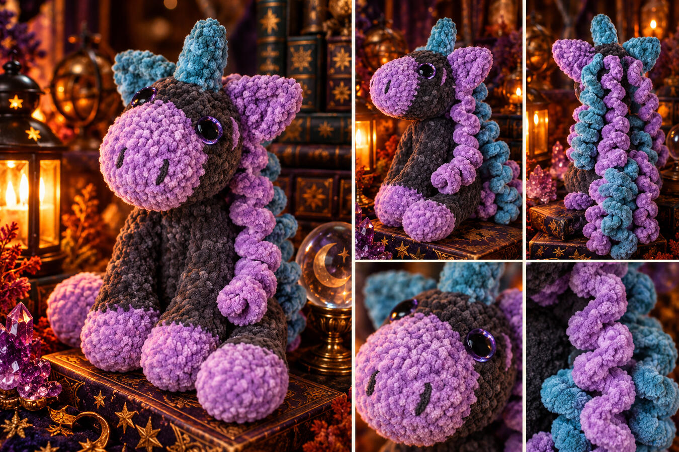 Belladonna — The Hearth’s gloriously mismatched resident unicorn. With a teal horn, lavender-and-blue curls, and mischief in her sparkling eyes, she reminds us that magic doesn’t require perfection. Beautiful things were never meant to be ordinary.